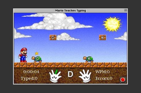 Game Mario luyện gõ 10 ngón